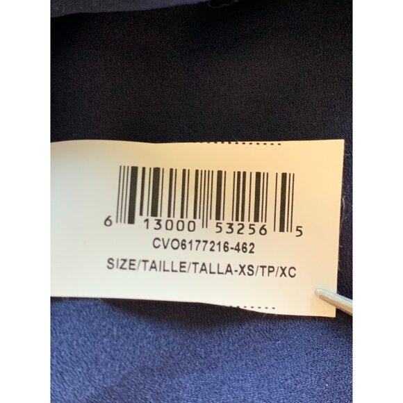 XS NWT BCBGMAXAZRIA Blue Striped Handkerchief Hem Midi Shirt Dress $298 - Picture 6 of 11